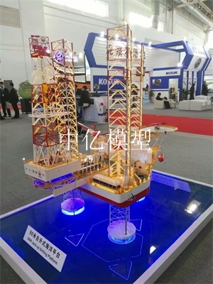 《海南石油開(kāi)采》90米自開(kāi)采海洋平臺(tái)模型